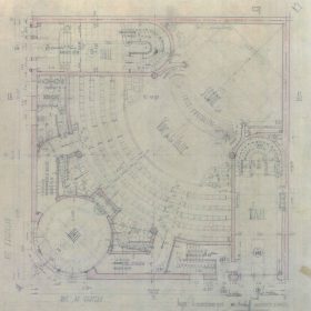 Plan du theatre onde 1948 espace galerie art le comoedia patrimoine historique brest finistere