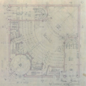 plan d origine 1948 galerie espace art le comoedia brest exposition contemportain art patrimoine historique culture sculptures bas relief cinema theatre batiment art deco