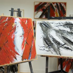 Yvon daniel atelier exposition contemporaine galerie espace art le comoedia brest