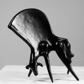 taureau noir sculpture exposition noir est une couleur couleurs sculptées galerie espace art le comoedia finistere brest culture tourisme