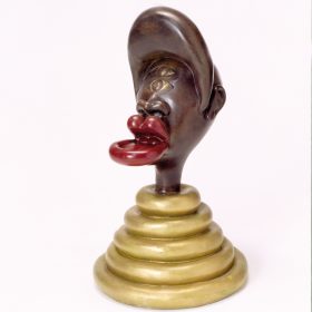 Sculpture de Richard di Rosa femme noire exposition art urbain galerie espace art le Comoedia
