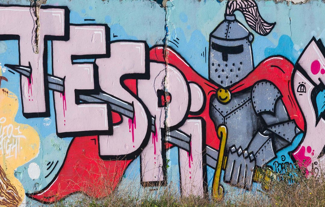 Photographie street art graffiti finistère chevalier de JPH