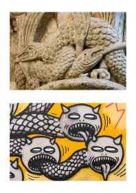 Photographie de JPH serpants sculpture ou graffiti exposition street art le Comoedia galerie art