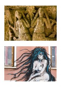 Photographie de JPH galerie art le Comoedia exposition art urbain sirene sclupture et graffiti