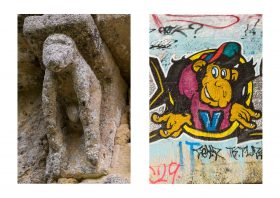 Photographie singes de JPH exposition art urbain galerie art le Comoedia sculpture et graffiti