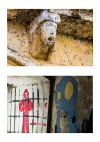 Photographie de JPH Prisonniers graffitis et sculpture exposition art urbain galerie art le Comoedia