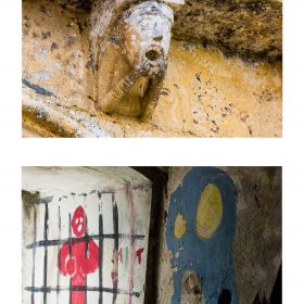 Photographie de JPH Prisonniers graffitis et sculpture exposition art urbain galerie art le Comoedia