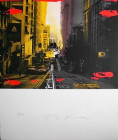 Lithographie Tony Soulié Photo San Fransisco taches rouges
