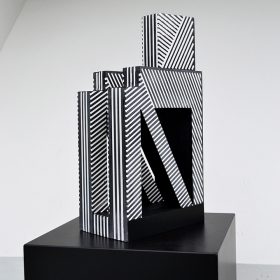 Sculpture - Vincent de Monpezat - Noir et blanc