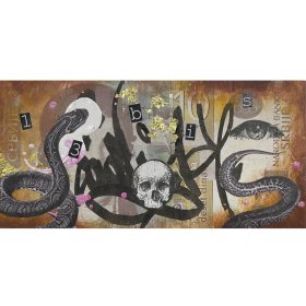 billet avec tag et collage