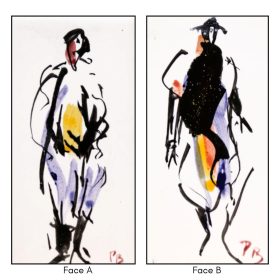 figures colorées peintes