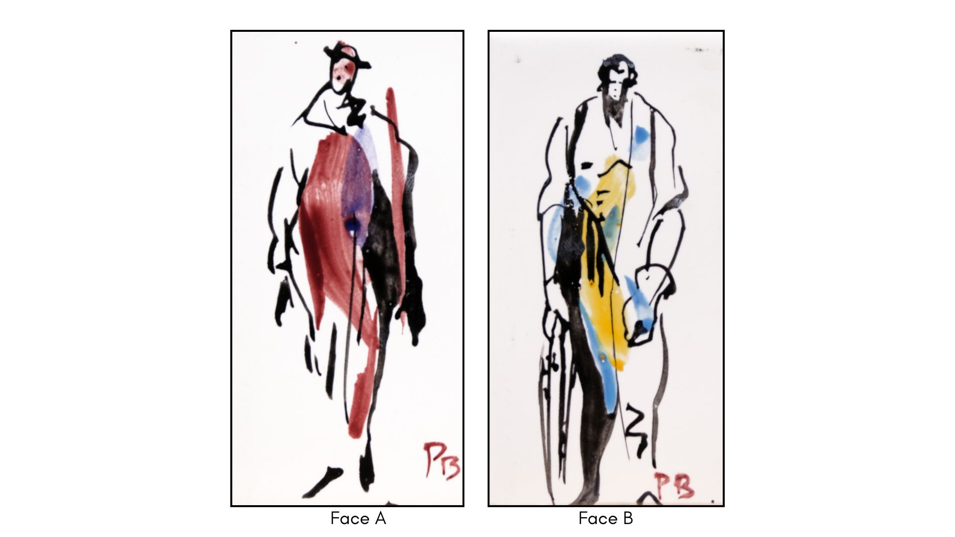 figures colorées peintes