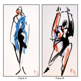 figures colorées peintes