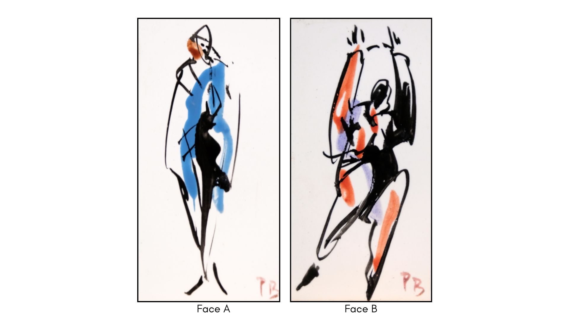 figures colorées peintes