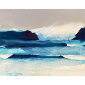 Peintures de falaises bleues, inspirée des côtes de Bretagne