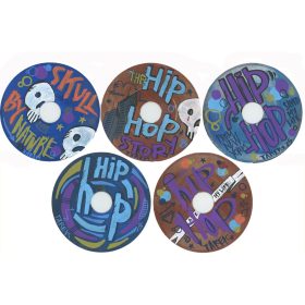 Vinyle peint avec thème hip-hop