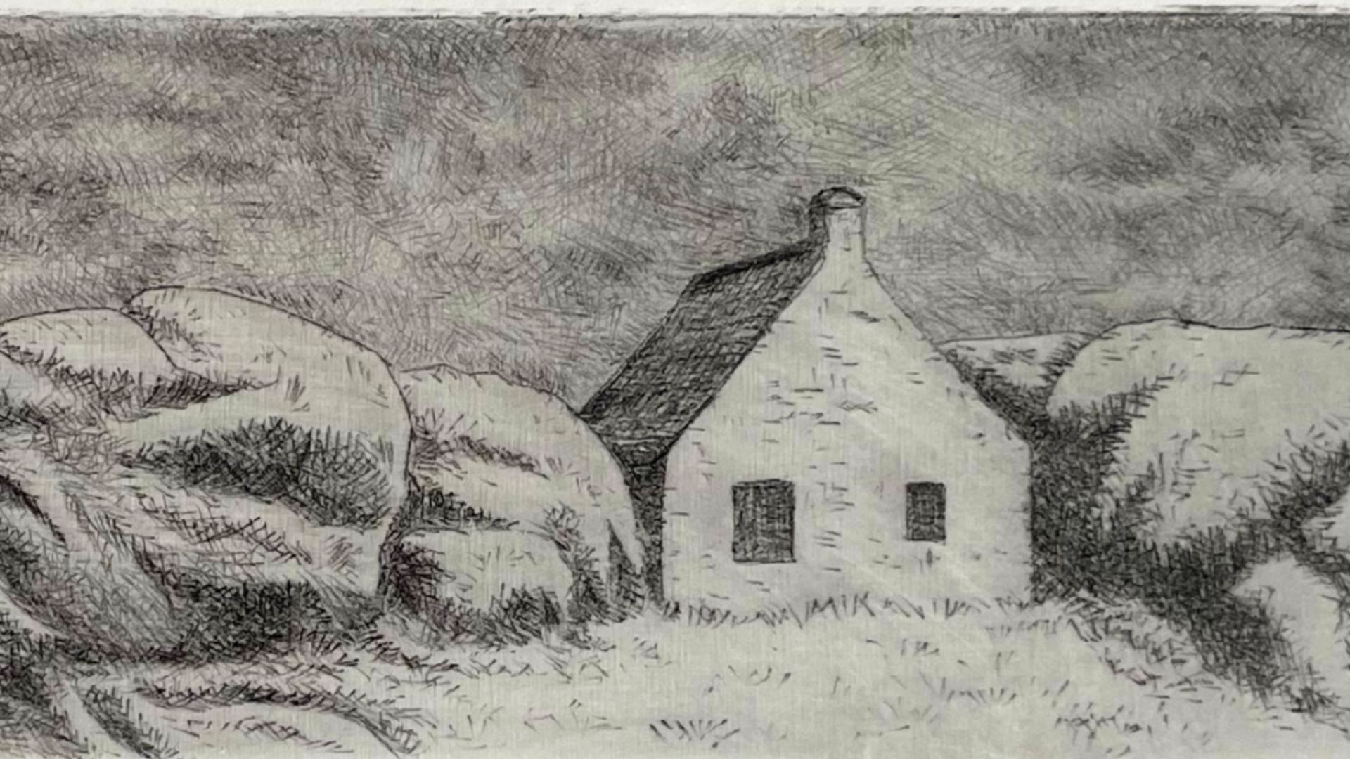 gravure de la maison de Meneham