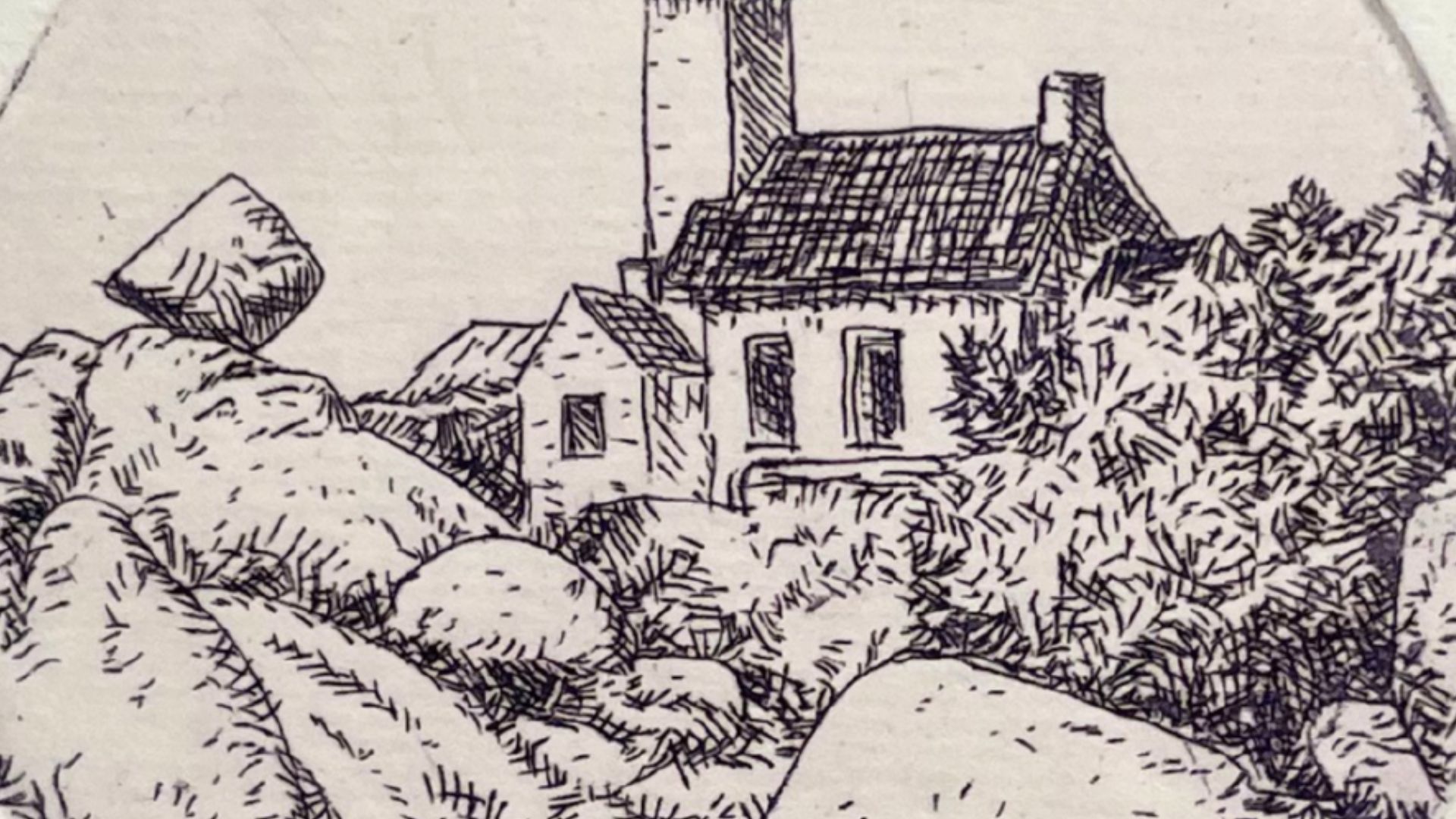 gravure de la phare du Pontsuval