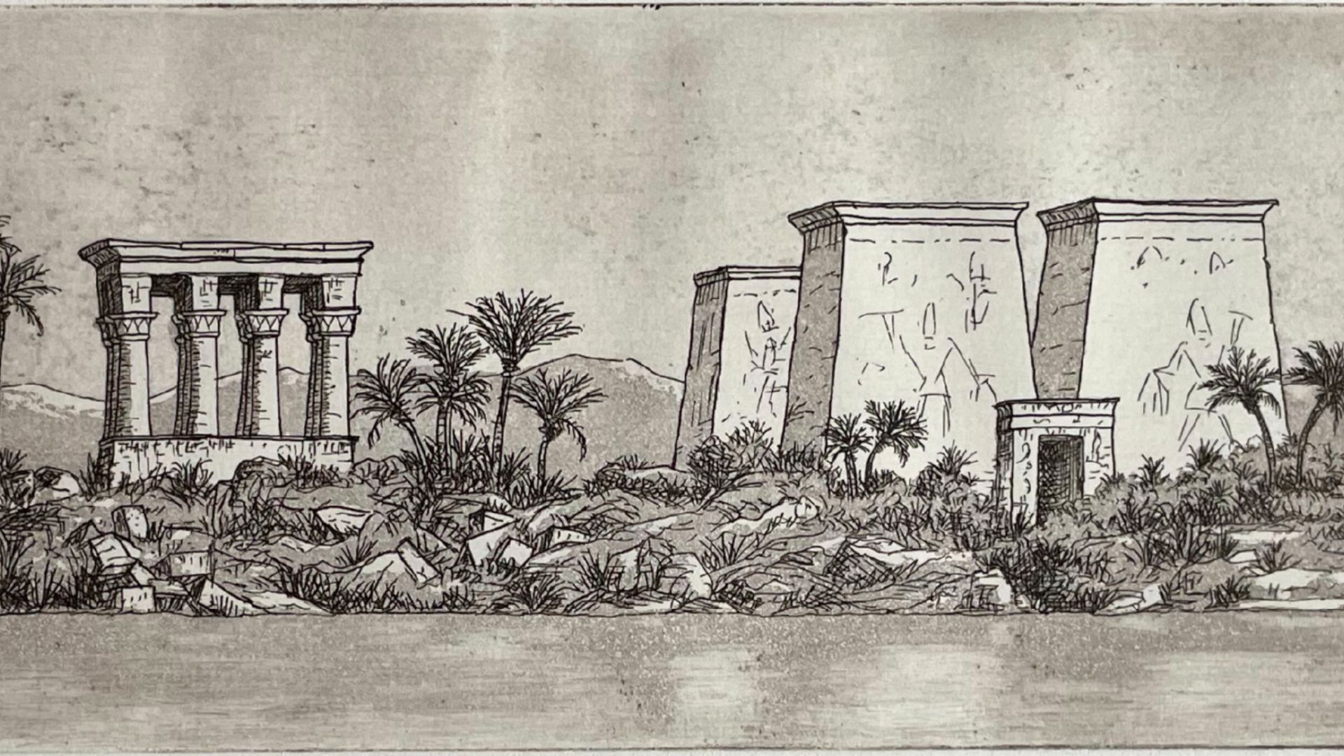 anciens bâtiment sur île