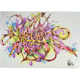 dessin d'un tag en aquarelle