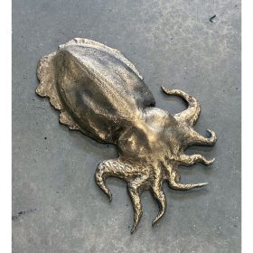 sculpture bronze d'une seiche