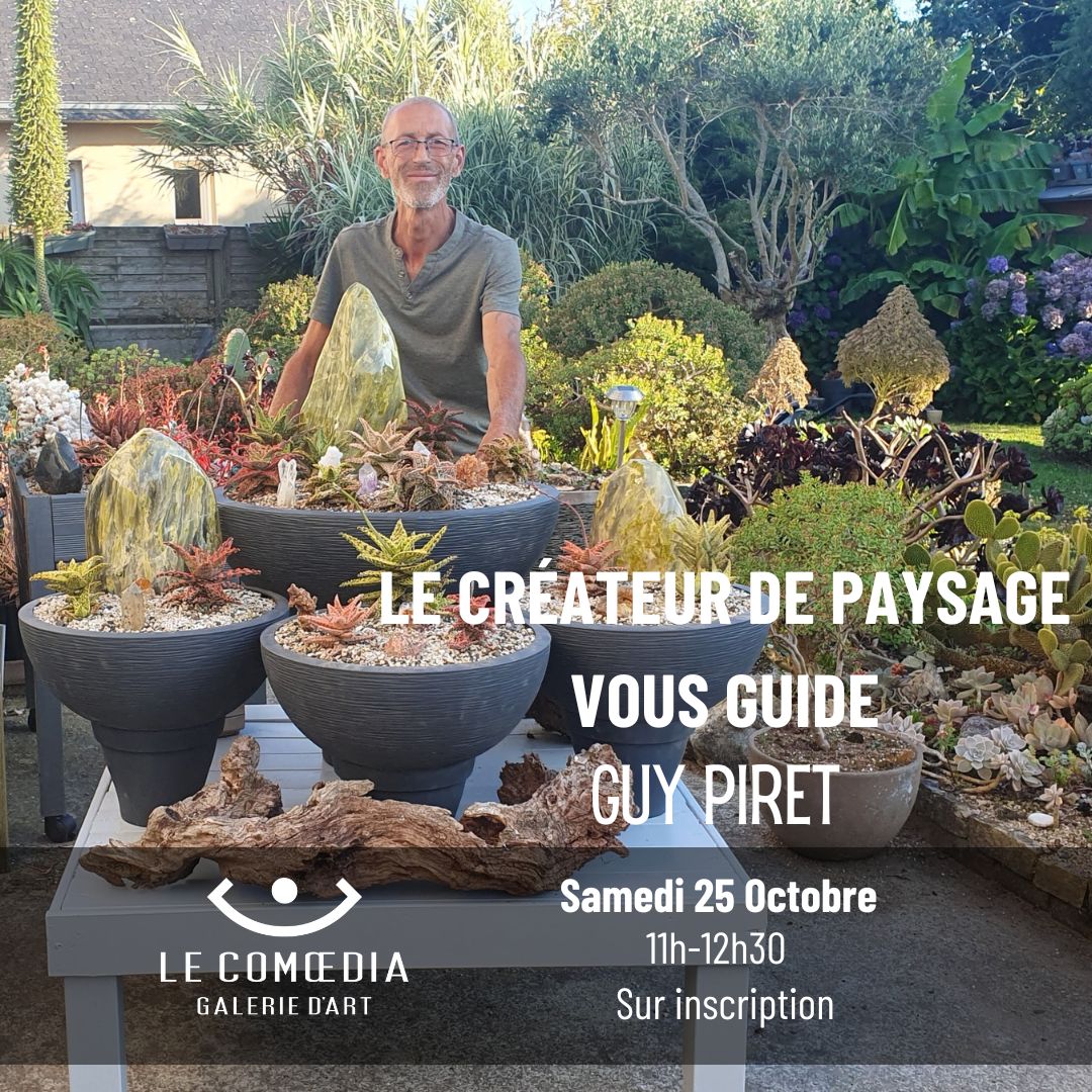 Guy Piret avec ses aloès hybrides