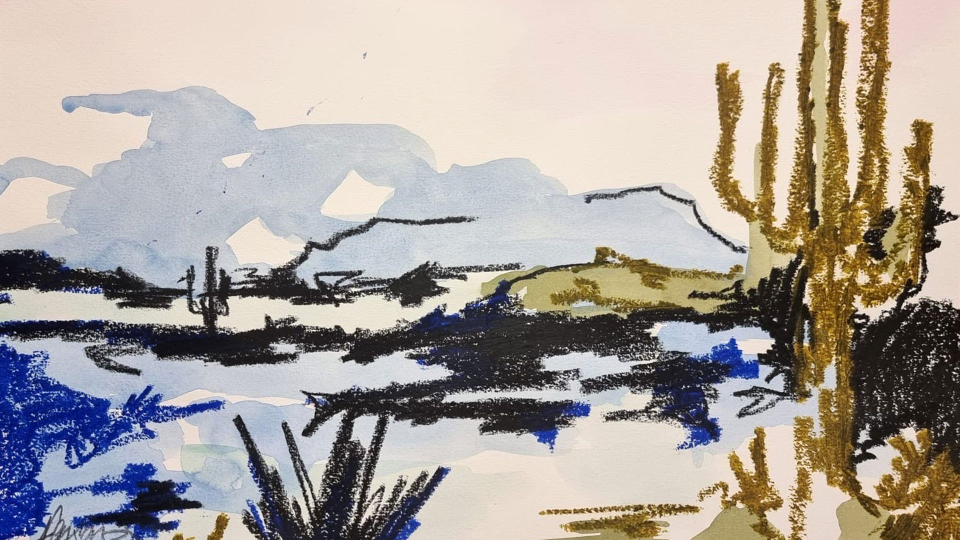 paysage inspiré du Nouveau Mexique