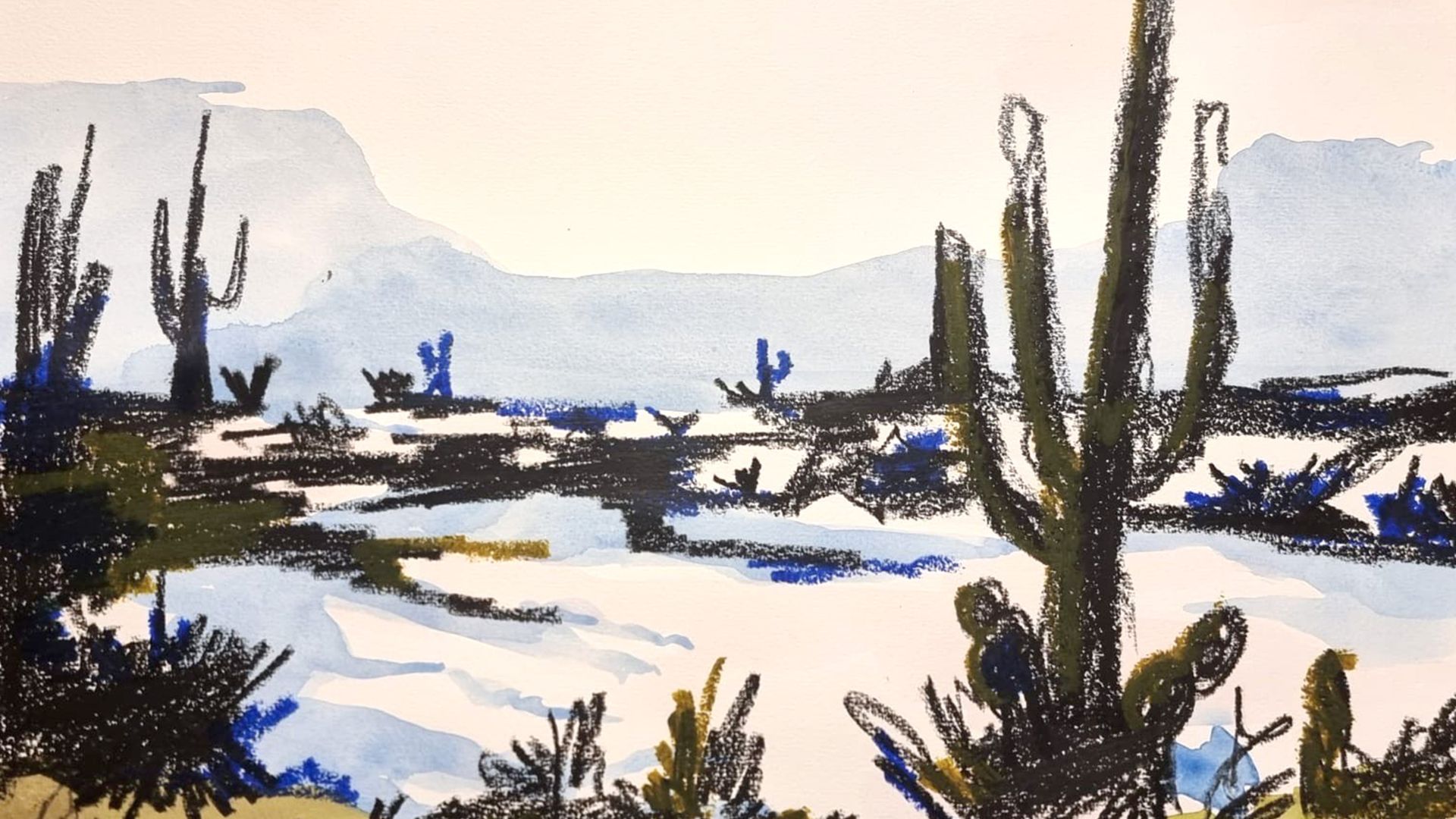 paysage inspiré du Nouveau Mexique