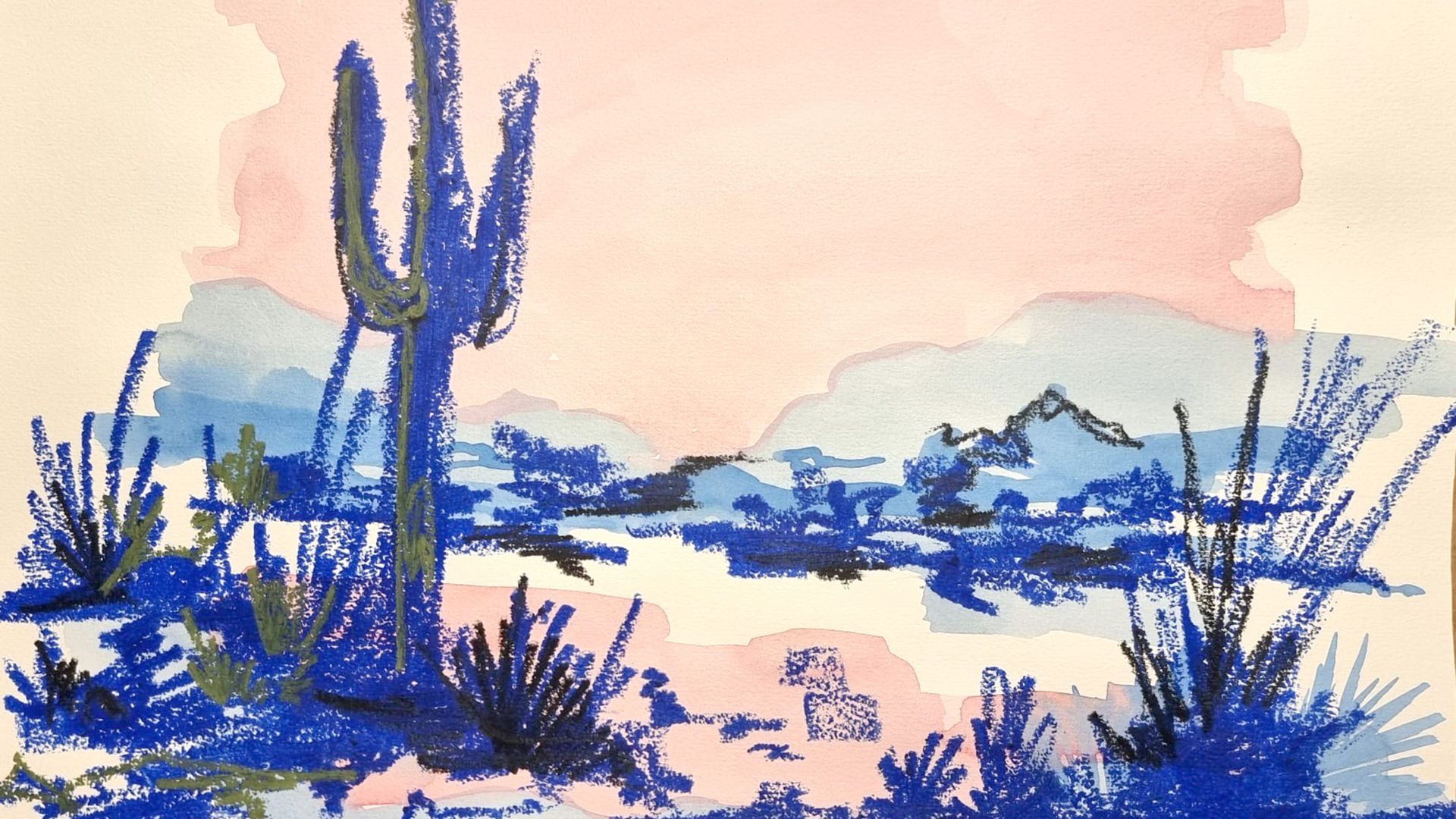 paysage inspiré du Nouveau Mexique