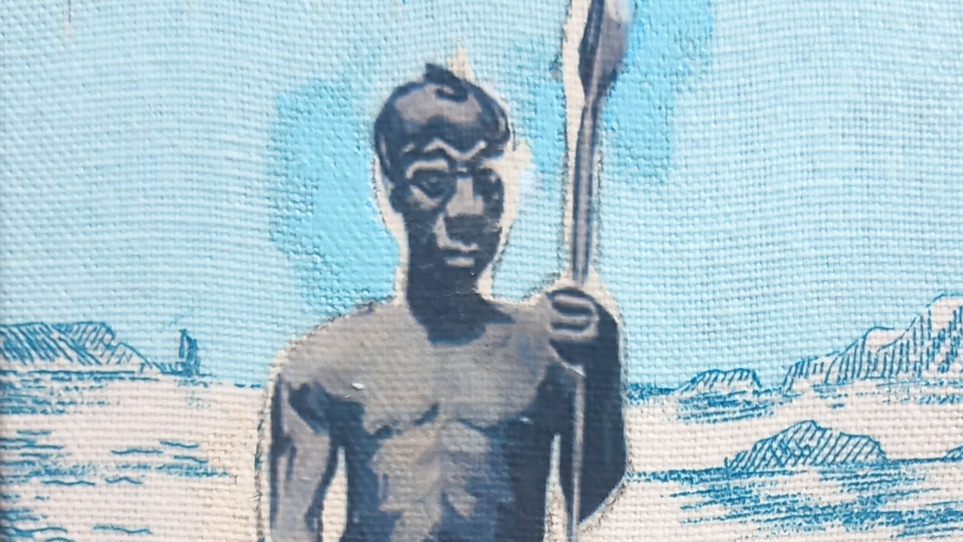 guerrier bantu sur toile