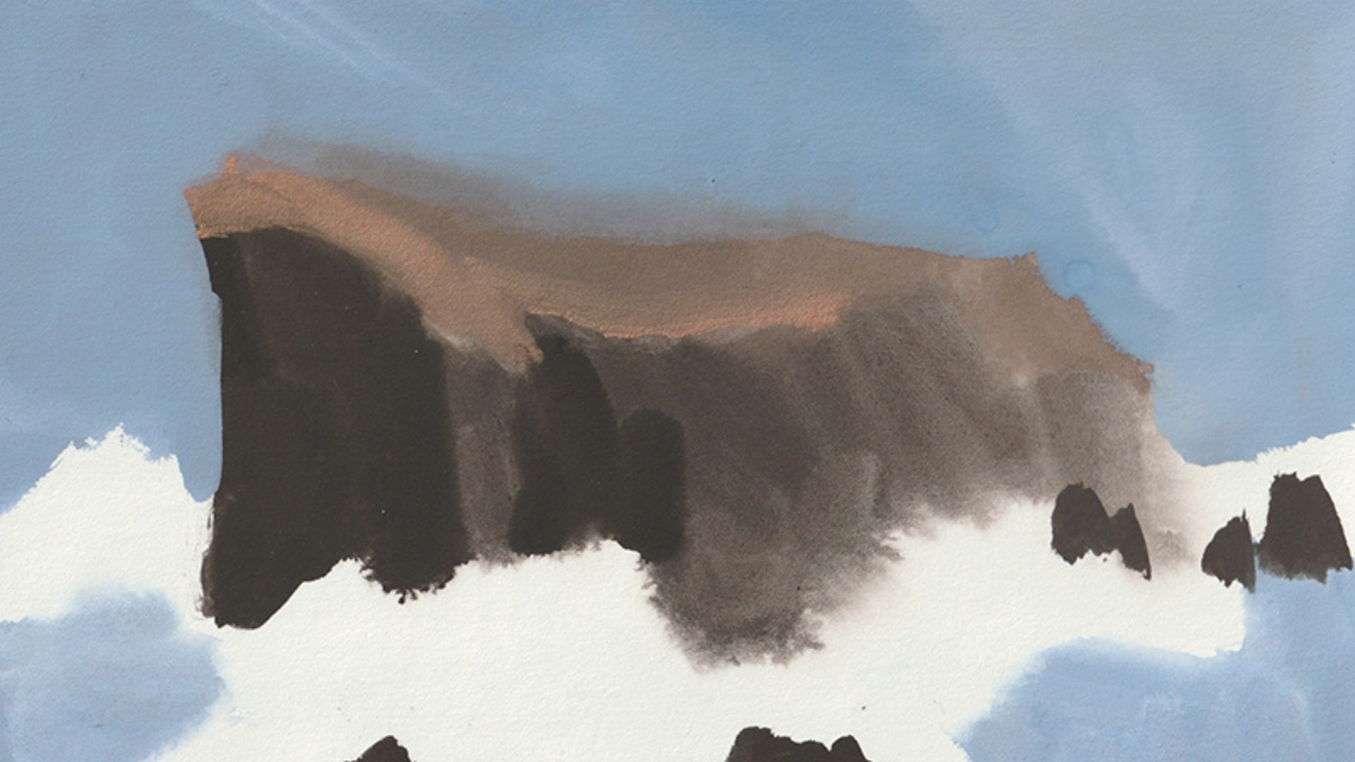 peinture abstraite d'un paysage