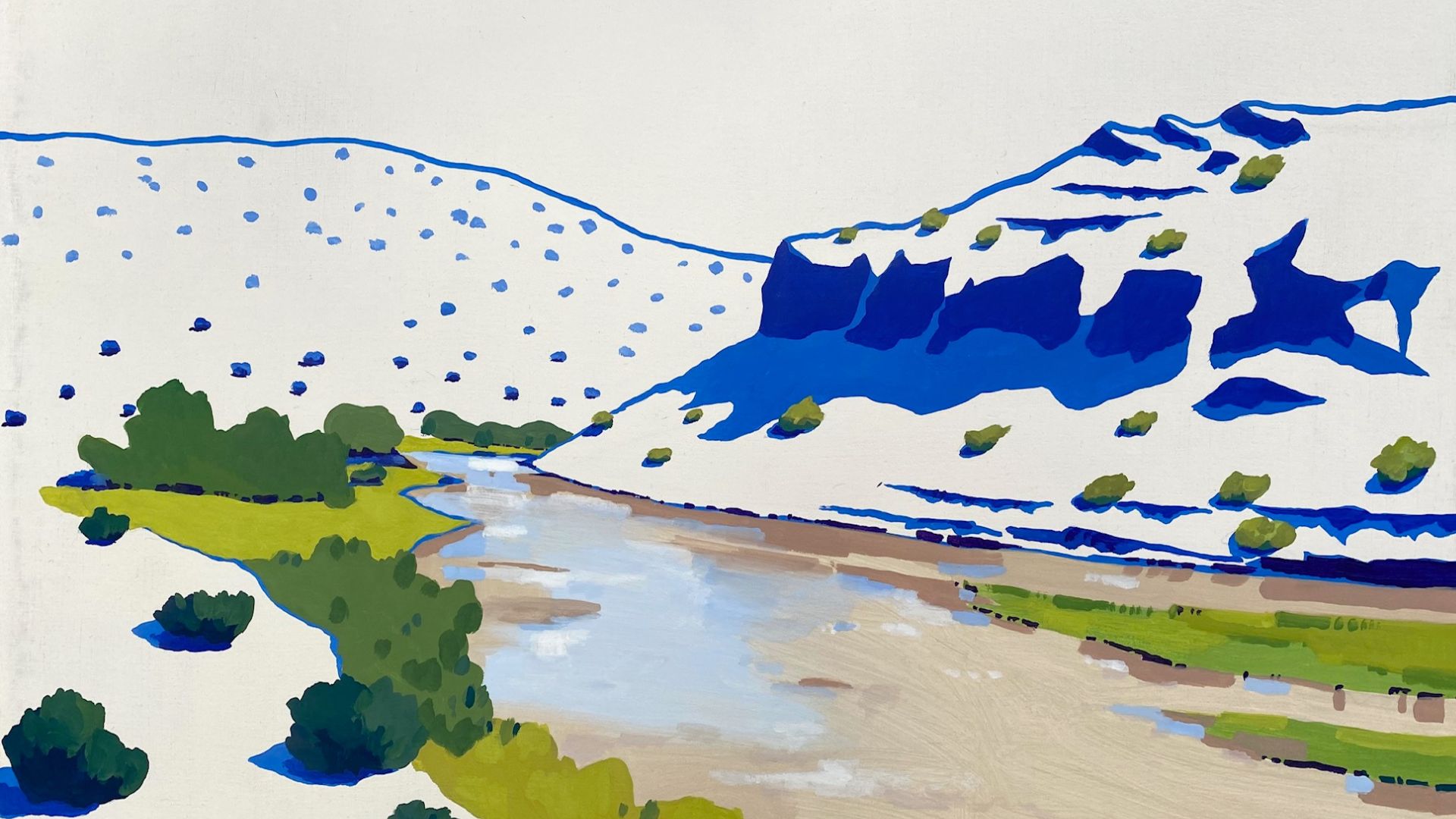 paysage montagne et rivière