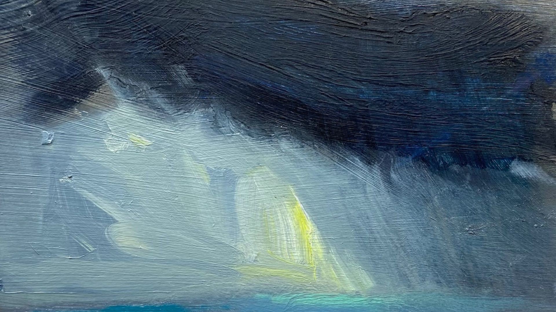 tableau représentant des nuages sombres