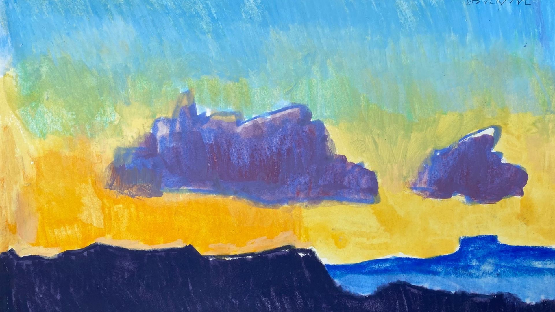 dessin d'un coucher de soleil