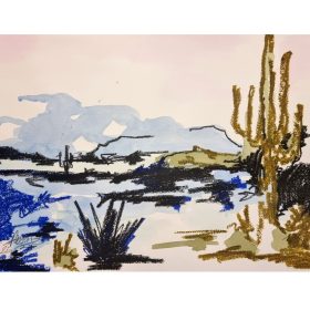 paysage inspiré du Nouveau Mexique