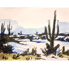 paysage inspiré du Nouveau Mexique