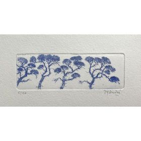 arbres en gravure