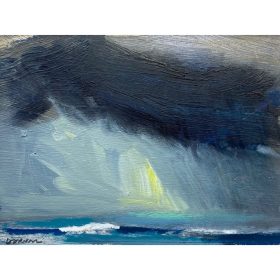 tableau représentant des nuages sombres