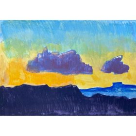 dessin d'un coucher de soleil