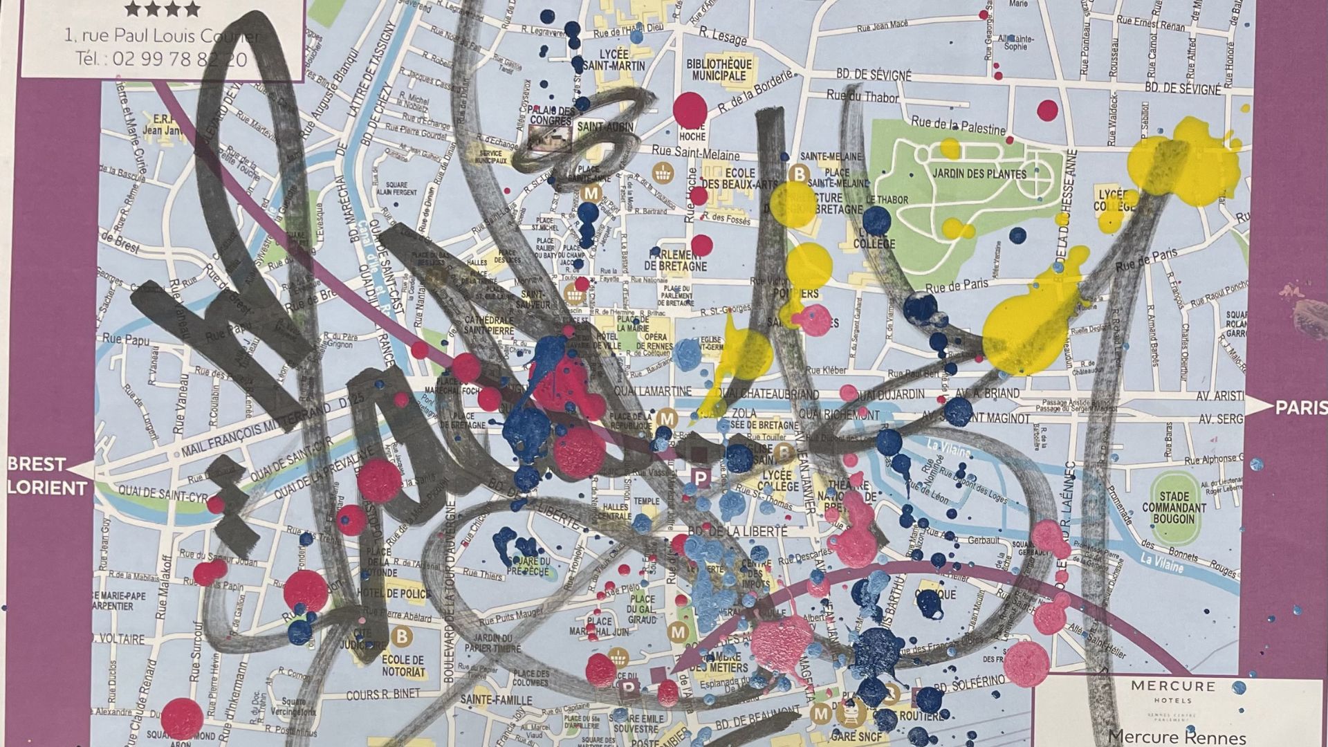 plan de rennes tagué par Lady K