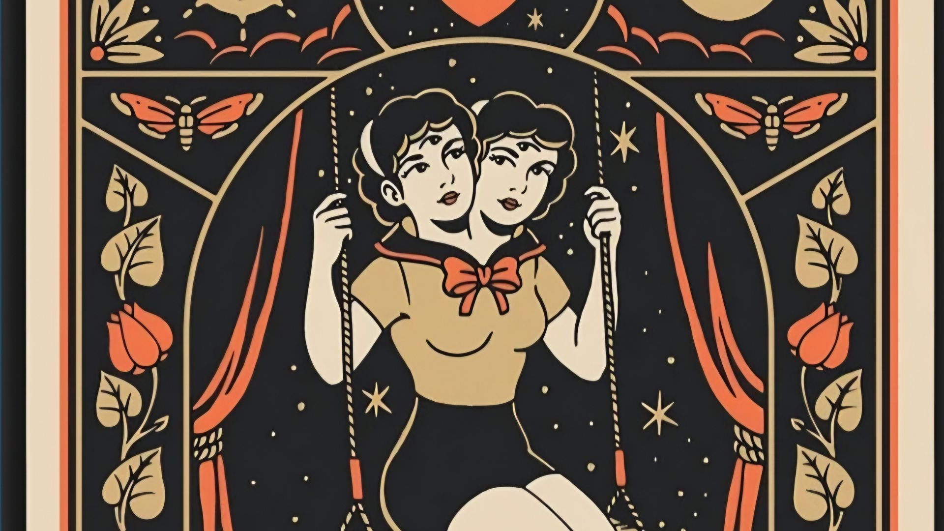 dessin femme à 2 têtes