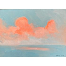 paysage de mer avec nuage orange