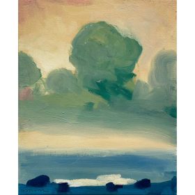 nuages verts au dessus de la mer