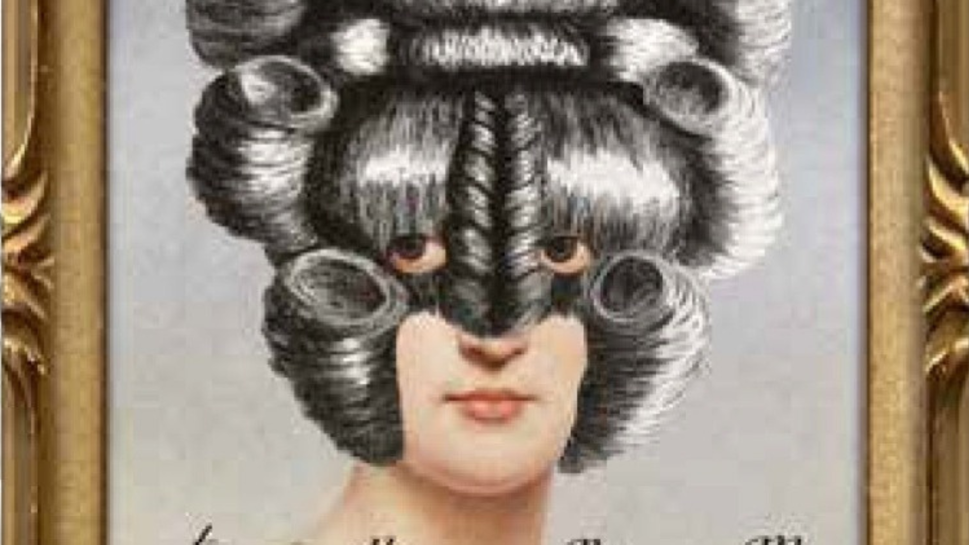 Collage fine art Hahnemüle d'une femme avec une perruque