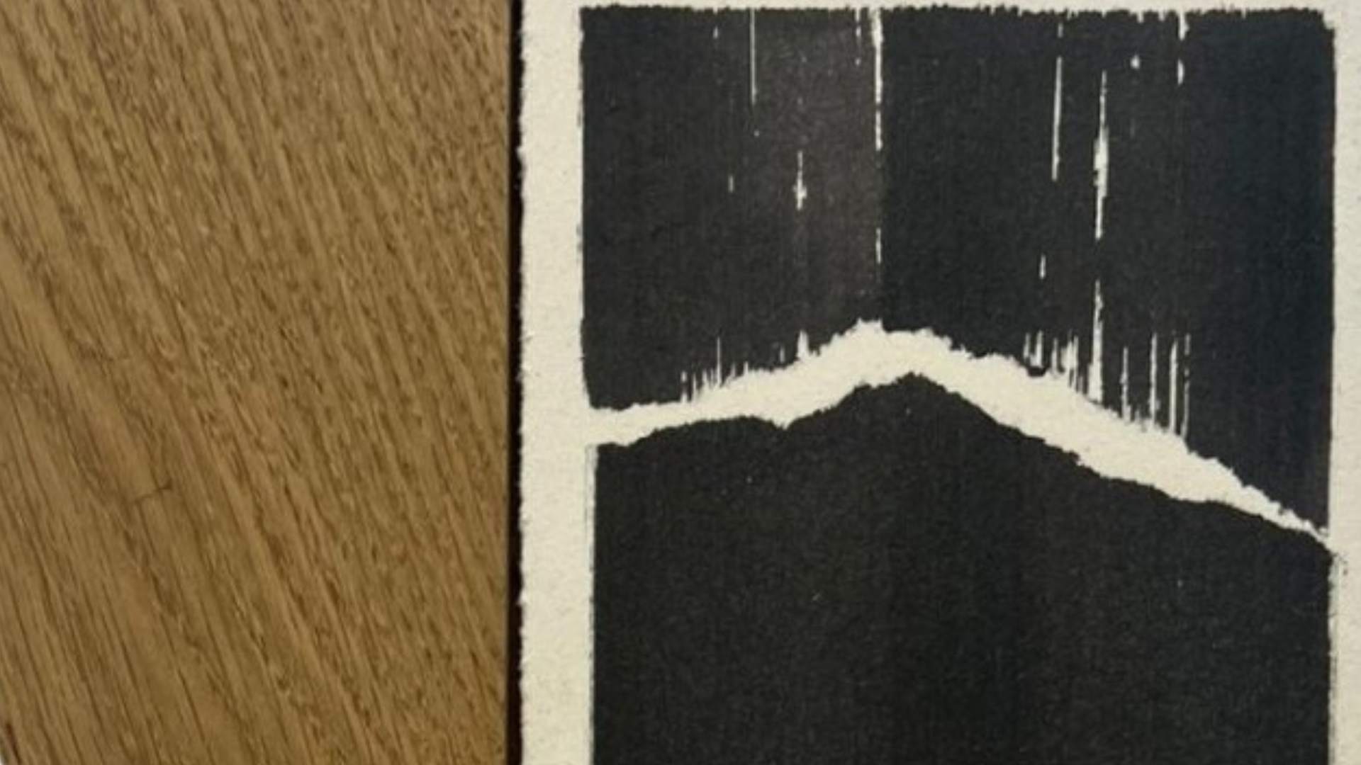 Encre de Chine sur papier bois