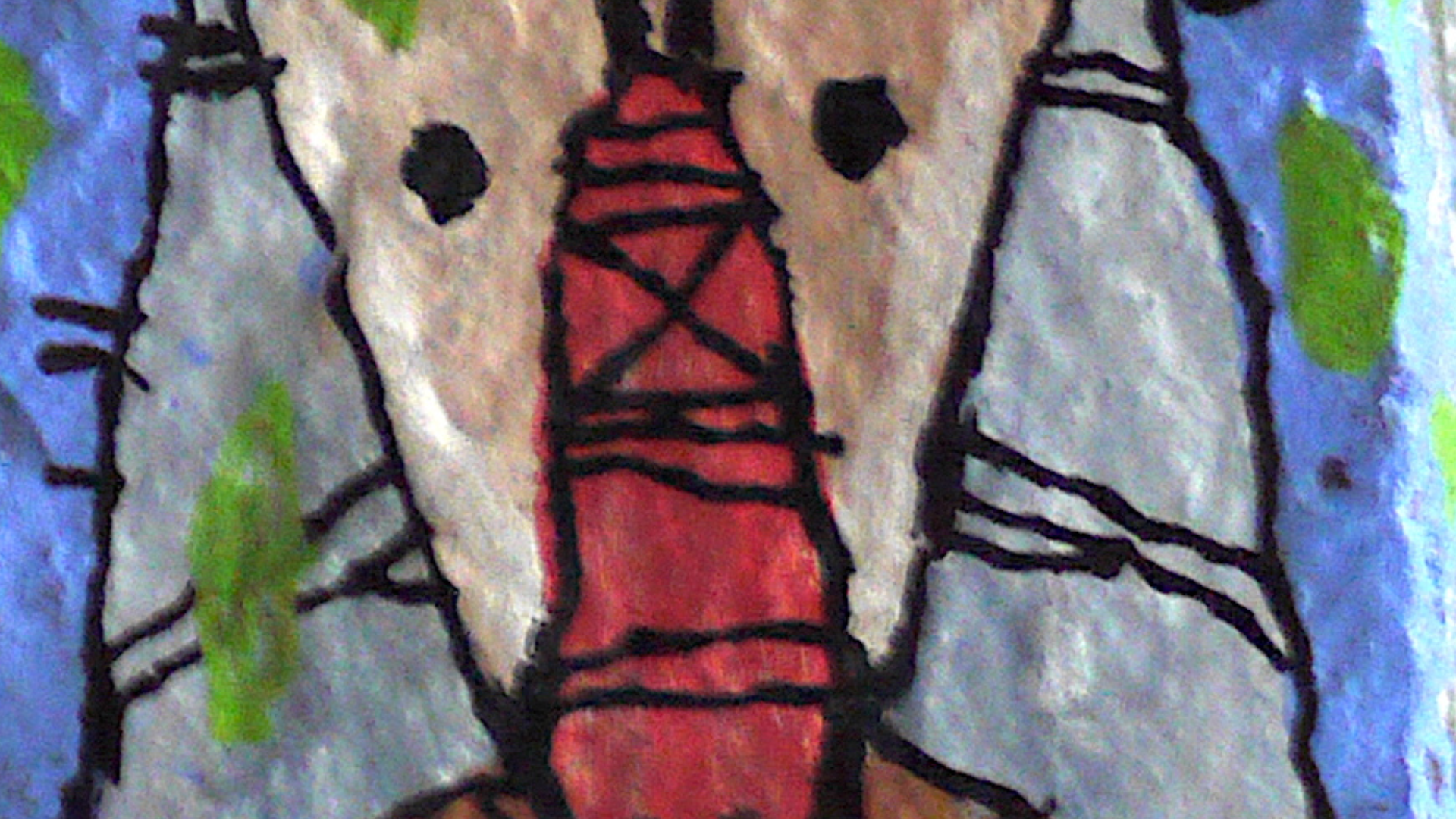 Pavé à l'acrylique et aux posca