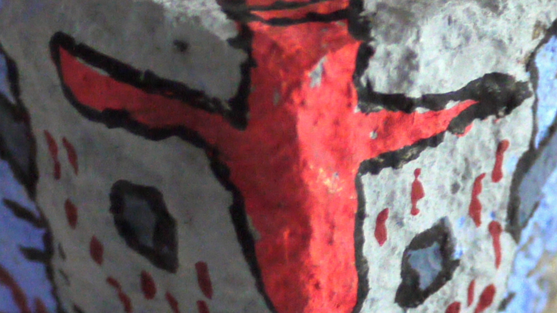 Pavé à l'acrylique et aux posca