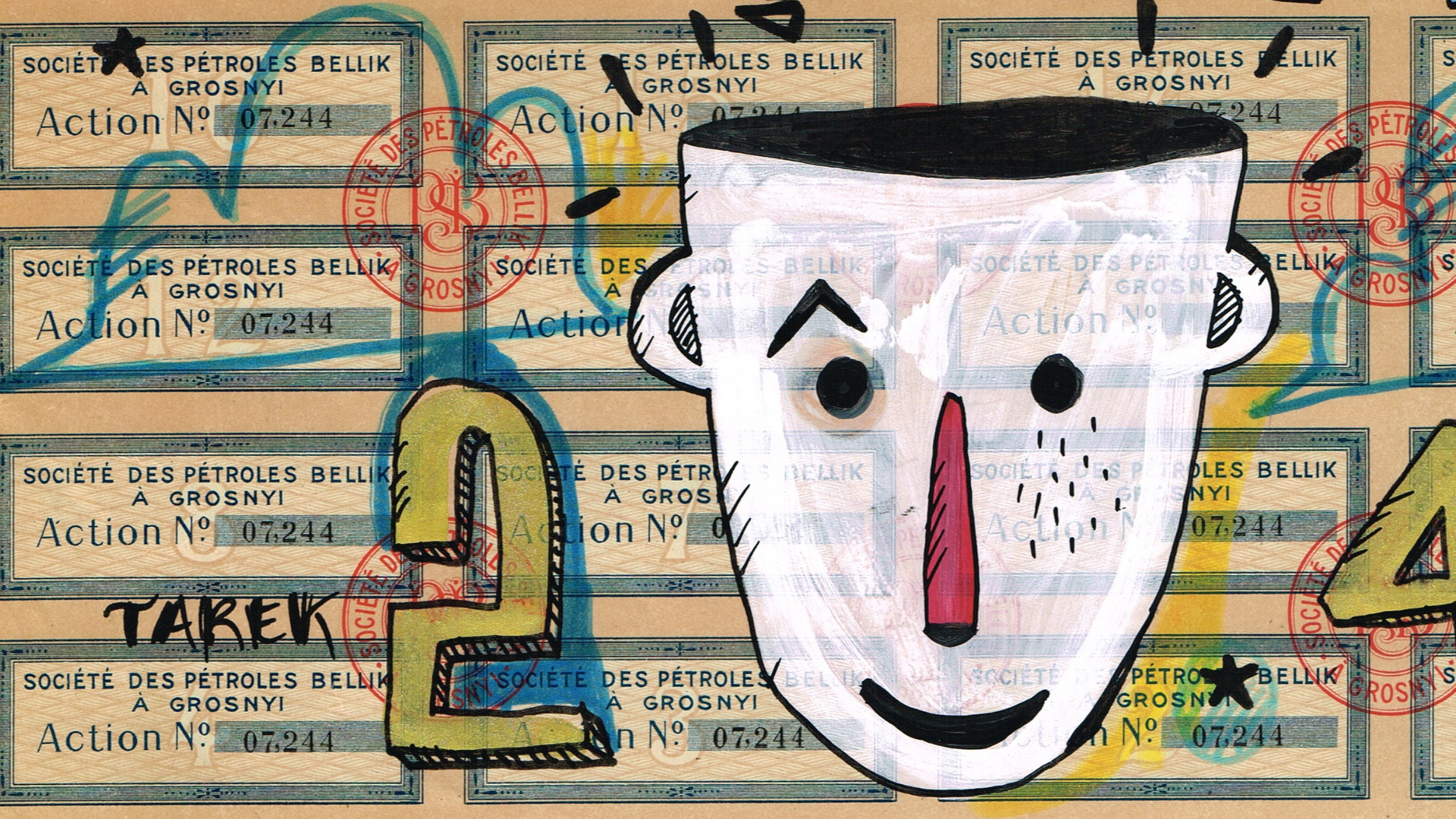 Posca et acrylique sur Emprunt ancien