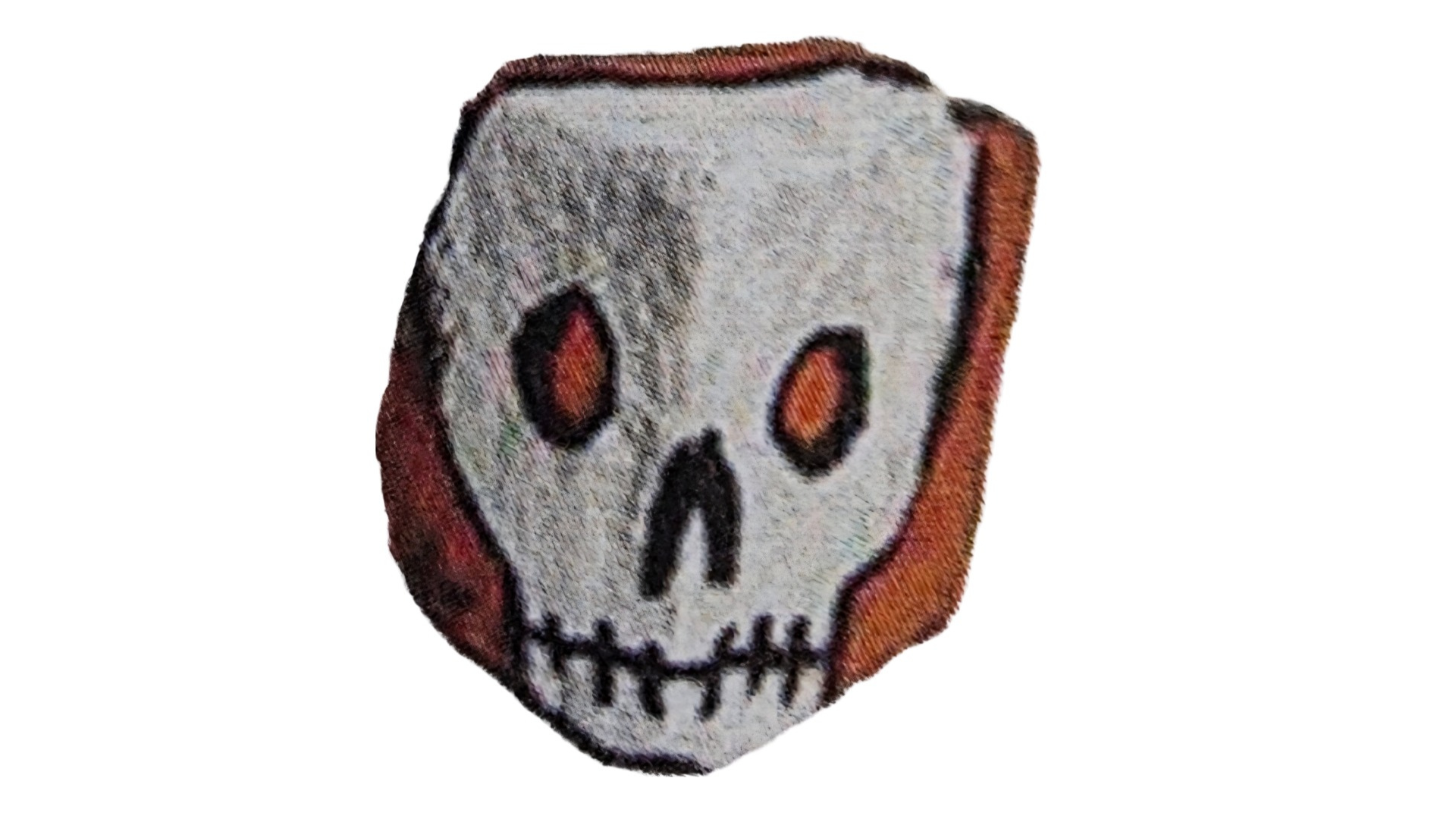 Poscas d'une tête de mort sur pavé de Berlin