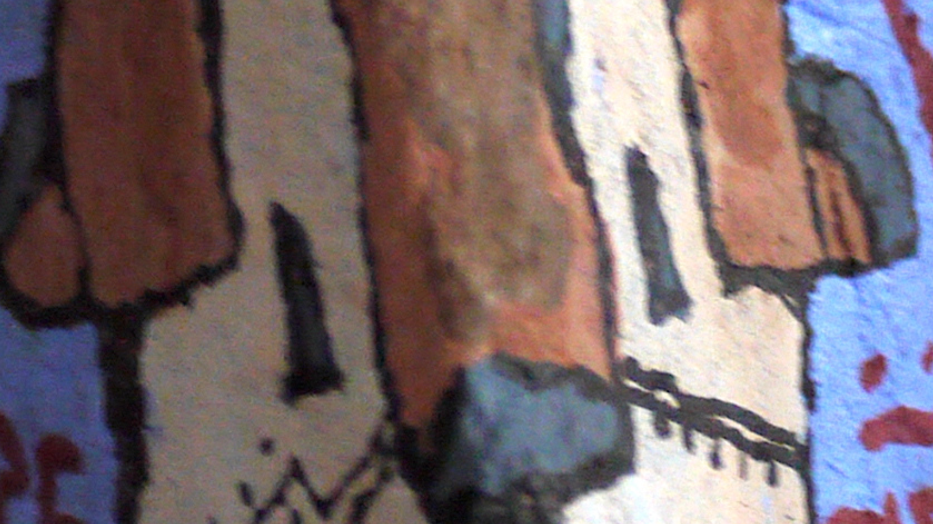 Pavé à l'acrylique et aux posca